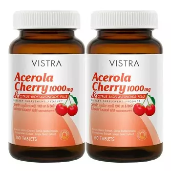 Набор пищевых добавок Барбадосская Вишня (Ацерола) витамин С 1000 мг, 2 шт, 150 таблеток