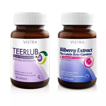 Комплекс Vistra Teerlub + Bilberry Extract Plus Lutein, 2 банки по 30 капсул