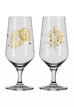 Набор пивных бокалов №1 + №2, Андреас Прейс Ritzenhoff, золото