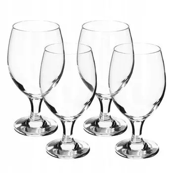 Набор пивных бокалов KADAX "Форио", пивная кружка из стекла, пивной бокал, прозрачный, 400 мл, 4 шт