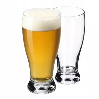 Набор пивных бокалов KADAX "Форио", пивная кружка из стекла, пивной бокал, прозрачный, 565 мл, 2 шт