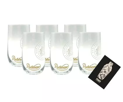 Набор пивных бокалов Radeberger Pilsener из 6 пивных бокалов с калибровкой 0,3 л Mixcompany