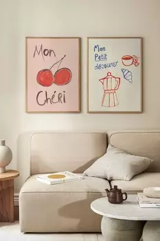 Набор плакатов и фоторамок Postery, бежевый