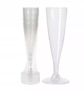 Набор пластиковых бокалов для шампанского 130 мл, 4 шт Koopman