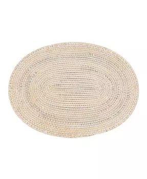 Набор плетеных салфеток из ротанга размером 4,14 x 19 дюймов Saro Lifestyle, белый