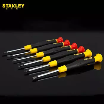 Набор плоских и крестообразных микроотверток Stanley, 6 предметов A*1