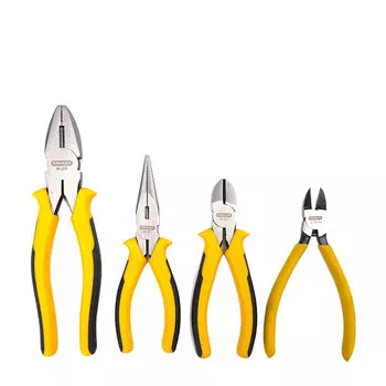 Набор плоскогубцев STANLEY из 4 предметов, плоскогубцы, острогубцы, диагональные плоскогубцы, клещи для слюны, набор для ремонта бытовых инструментов TK912-23C