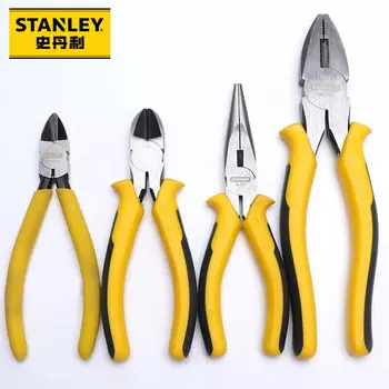 Набор плоскогубцев STANLEY из 4 предметов, плоскогубцы, острогубцы, диагональные плоскогубцы, клещи для слюны, набор для ремонта инструментов TK912-23C
