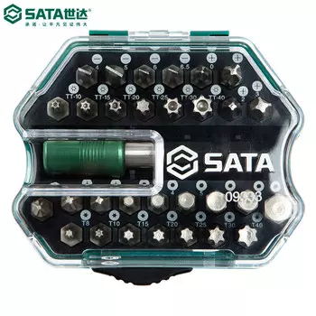 Набор пневматических отверток SATA, 31 предмет, серия 6,3 мм 09333