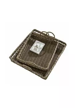 Набор подносов из 2 шт. Elicia серый Loberon, серый