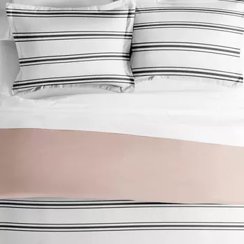 Набор пододеяльников с двусторонним узором в полоску пустыни, ультрамягкое постельное белье из микрофибры ienjoy Home, цвет Rose