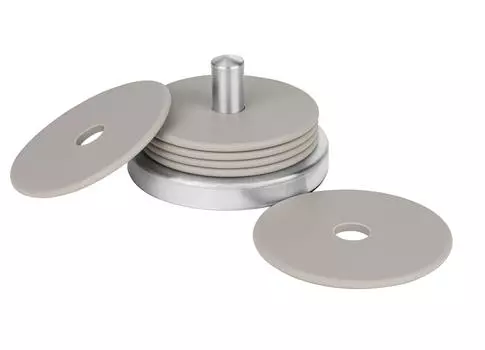 Набор подстаканов металл пластик светло-серый Justinus, светло-серый