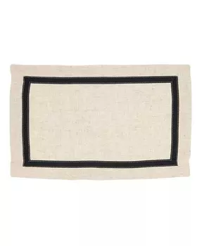 Набор подставок для столовых приборов Grosgrain Accent, 4 шт., 14 x 20 дюймов Saro Lifestyle, черный