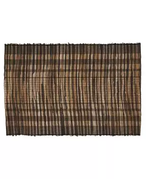 Набор подставок для столовых приборов из 4 шт.: Полосатый водный гиацинт Saro Lifestyle, коричневый