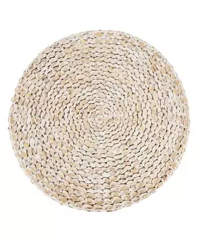 Набор подставок для столовых приборов из натурального волокна с принтом из фольги размером 4,15x15 дюймов Saro Lifestyle, золото