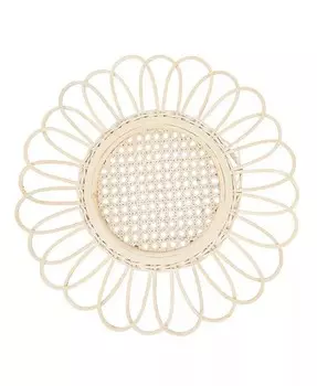 Набор подставок для столовых приборов из ротанга со спиральными петлями, 4 шт., 15x15 дюймов Saro Lifestyle, бежевый