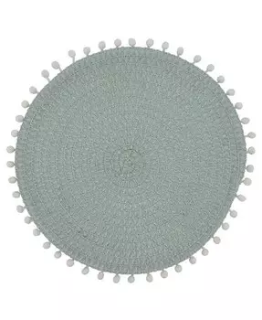 Набор подставок для столовых приборов с помпонами, 4 шт Saro Lifestyle, зеленый