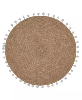 Набор подставок для столовых приборов с помпонами, 4 шт Saro Lifestyle, бежевый