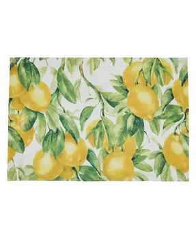 Набор подставок для столовых приборов с принтом, 4 шт Saro Lifestyle, желтый