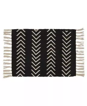 Набор подставок для столовых приборов с шевроном, 4 шт Saro Lifestyle, черный