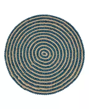 Набор подставок для столовых приборов в форме спирали из бисера, 4 шт., 14 x 14 дюймов Saro Lifestyle, синий