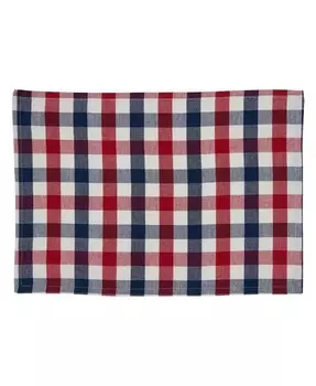 Набор подставок для столовых приборов в клеточку в клетку, 4 шт Saro Lifestyle, красный