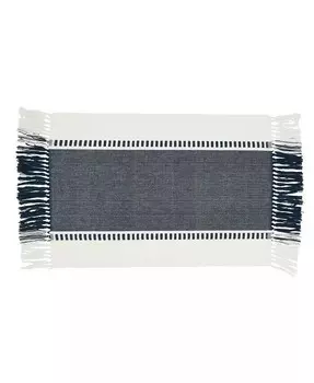 Набор подставок для столовых приборов в полоску с кисточками, 4 шт., 14 x 20 дюймов Saro Lifestyle, синий