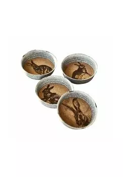 Набор подставок из 4 шт. Tilly серый/коричневый Loberon, серый/коричневый