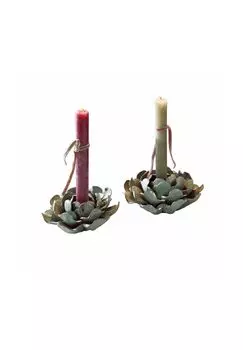 Набор подсвечников Myka, 2 шт., античный зеленый Loberon, antikgrn