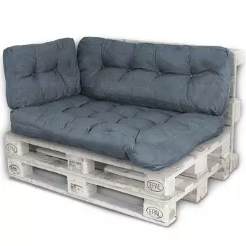 Набор подушек для поддона Lacestone3 сиденье + спинка + боковая часть темно-серый MS-16931