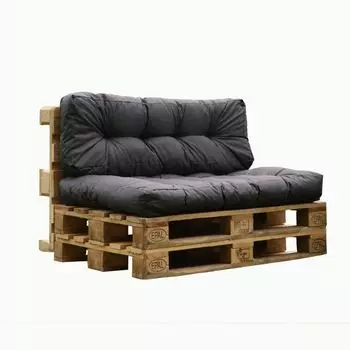 Набор подушек для поддонов, 7 шт. | подушка на сиденье 120х50 + подушка на спинку 120х40см | подушки для поддонов| набор подушек для поддонов для улицы | подушка для поддонов красного цвета | Haus und Deko, серый