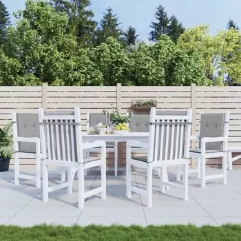 Набор подушек для садового стула с низкой спинкой The Living Store, 6 шт. серой оксфордской ткани, серый