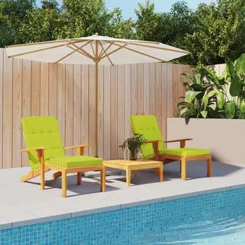 Набор подушек для шезлонга The Living Store, 2 шт., неоново-зеленая оксфордская ткань, зеленый