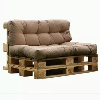 Набор подушек для сиденья, 4 шт., серые круглые подушки из искусственного меха, 40 см, моющиеся Haus und Deko, бежевый