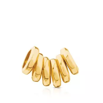 Набор подвесок-колец Tous Anillas, 6 штук, серебро позолоченное