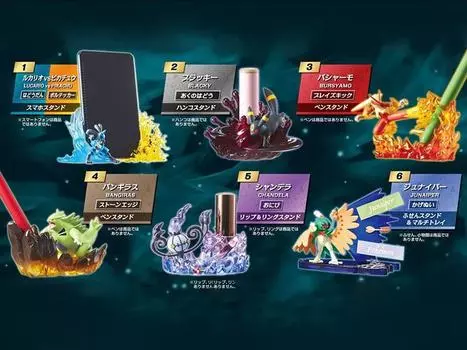 Набор Pokemon DesQ Battle on Desk! Boxed Set of 6 Desktop Figures Re-Ment