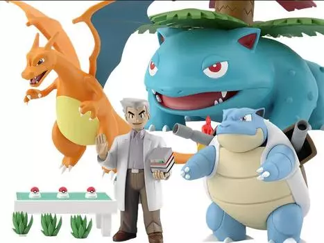 Набор Pokemon Scale World Kanto Region Professor Oak, Charizard, Blastoise & Venusaur Set of 4 Figures Bandai Spirits