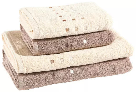 Набор полотенцев Esposa, 50x100 см, серо-коричневый/бежевый