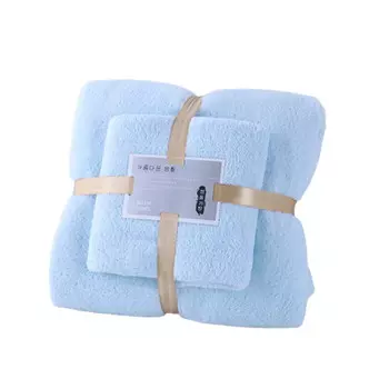 Набор полотенец банных из мягкого хлопка Matoen, синий