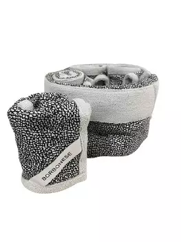 Набор полотенец Borbonese Smart Op Basket With Sponge In Grey, 3030 см, 4 шт