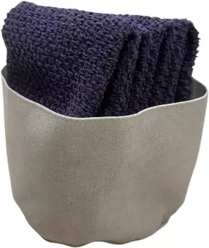 Набор полотенец c корзиной Maison Sucree Pepe, 5 предметов, баклажановый