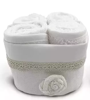 Набор полотенец Daunex Lavette Mon Amour, белый