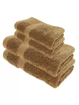 Набор полотенец для душа Julie Julsen ORGANIC, 4 шт.: 2 полотенца для душа и 2 полотенца для рук, орех., коричневый