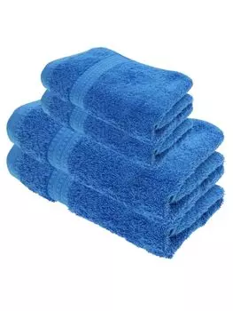 Набор полотенец для душа Julie Julsen ORGANIC, 4 шт.: 2 полотенца для душа и 2 полотенца для рук, королевского синего цвета., синий