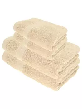 Набор полотенец для душа Julie Julsen ORGANIC, 4 шт.: 2 полотенца для душа и 2 полотенца для рук, пастельно-бежевый.
