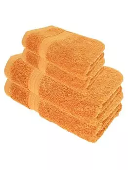 Набор полотенец для душа Julie Julsen ORGANIC, 4 шт.: 2 полотенца для душа и 2 полотенца для рук-морковь., коричневый