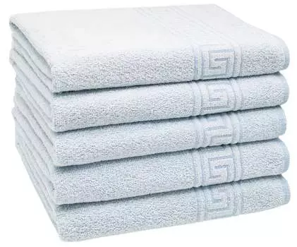 Набор полотенец для душа, махровых полотенец, 8 предметов, бордовый Zollner, синий