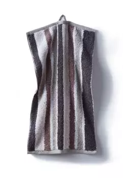 Набор полотенец для гостей Grace Grand Spa, 3 шт., серого цвета в полоску, один размер, серый