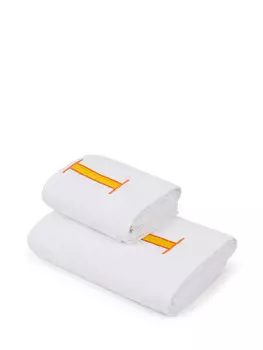 Набор полотенец для гостей и лица с монограммой Coincasa, желтый