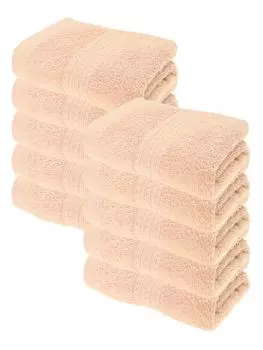 Набор полотенец для гостей Julie Julsen ORGANIC, 10 шт., 30х50, пастельно-розовый, бежевый